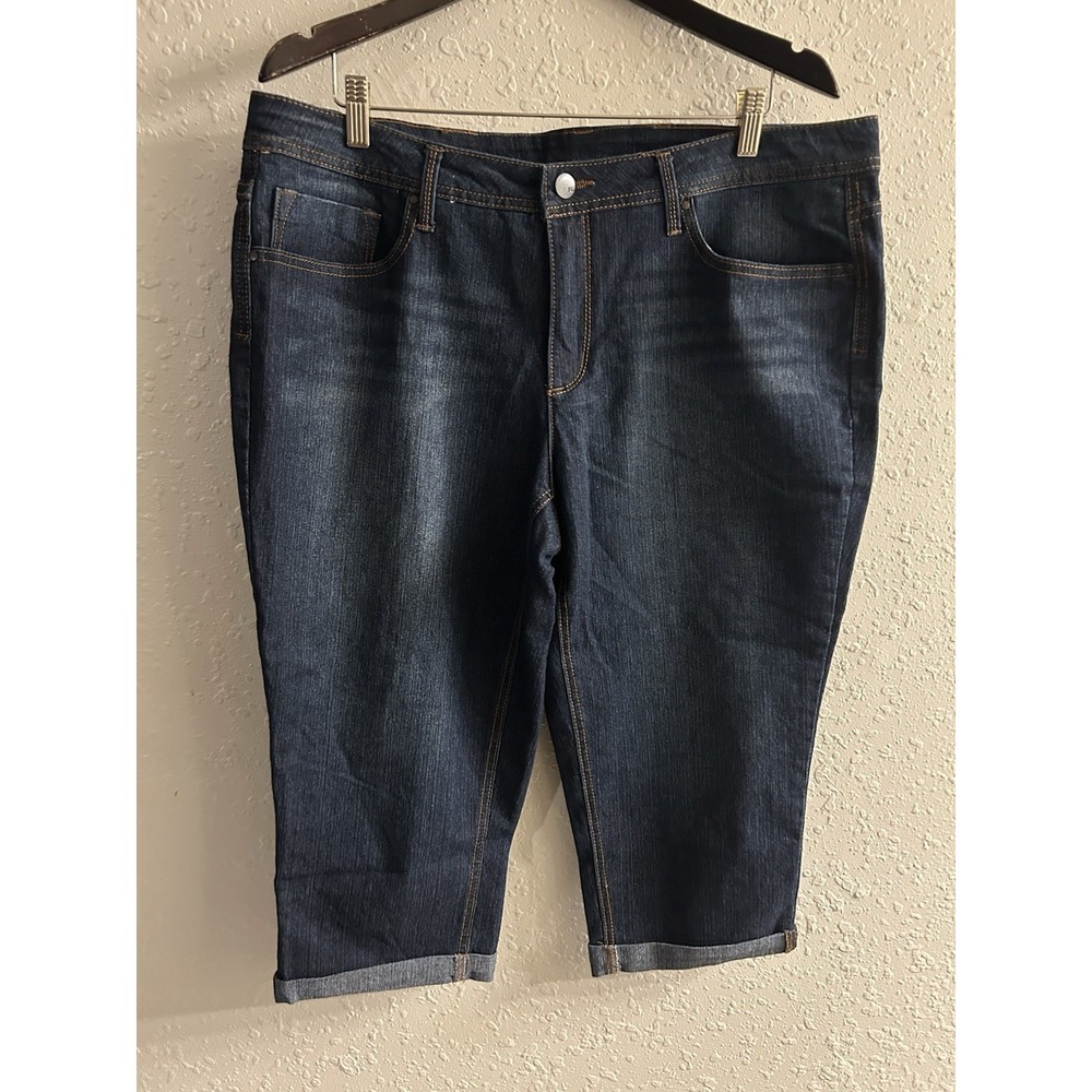 New Size 18 Faded Glory Dark Denim Capri #1542*1.5